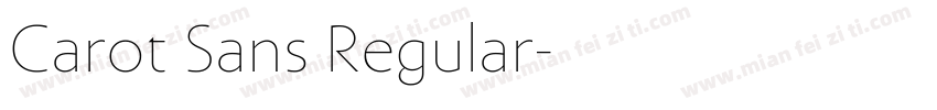Carot Sans Regular字体转换